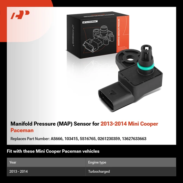 Manifold Pressure (MAP) Sensor for 2013-2014 Mini Cooper Paceman