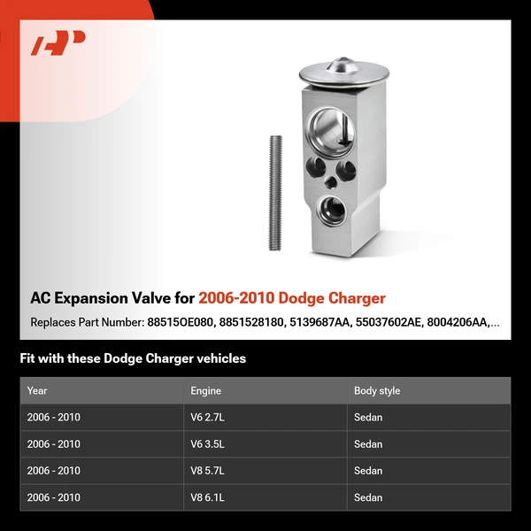 AC Expansion Valve for 2006-2010 Dodge Charger