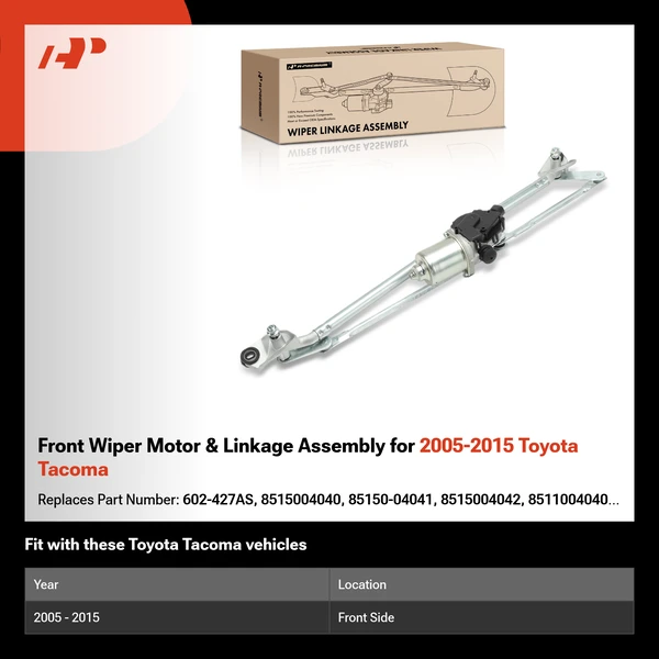Front Wiper Motor & Linkage Assembly for 2005-2015 Toyota Tacoma
