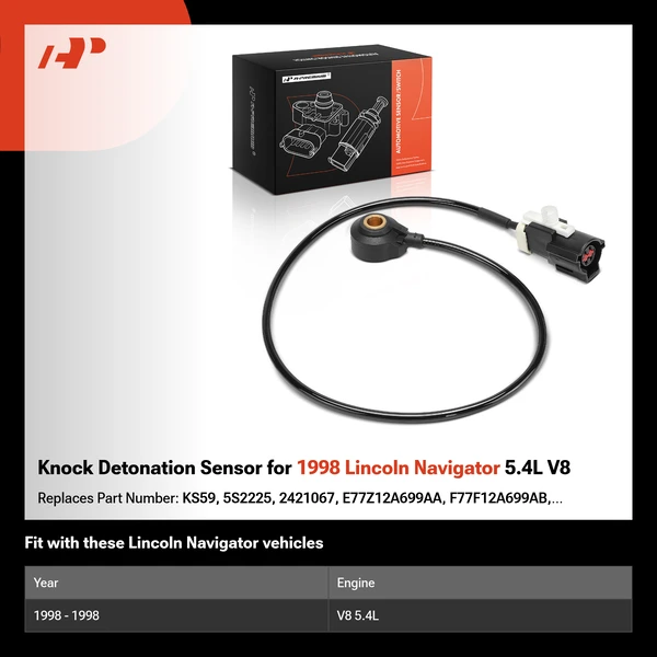 Knock Detonation Sensor for 1998 Lincoln Navigator 5.4L V8