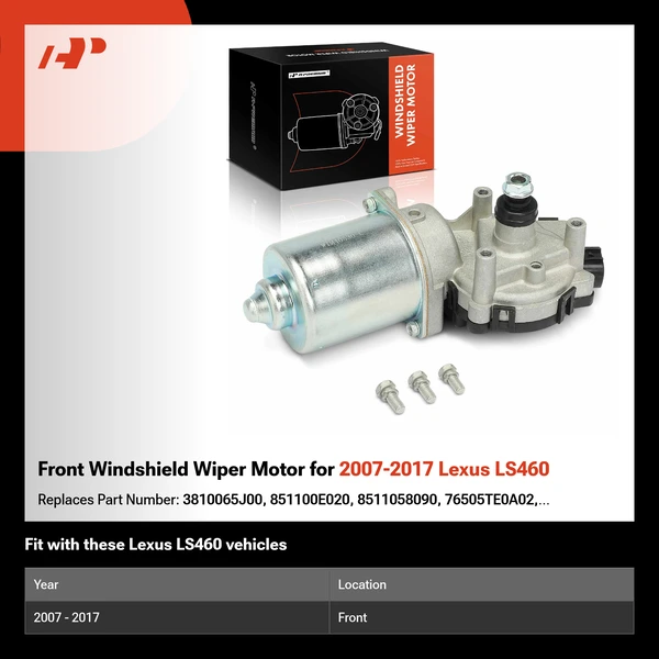 Front Windshield Wiper Motor for 2007-2017 Lexus LS460