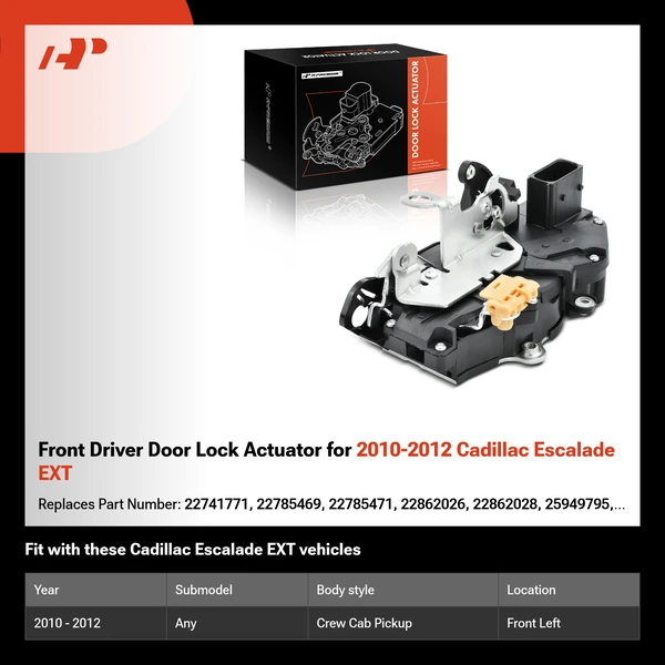 Front Driver Door Lock Actuator for 2010-2012 Cadillac Escalade EXT
