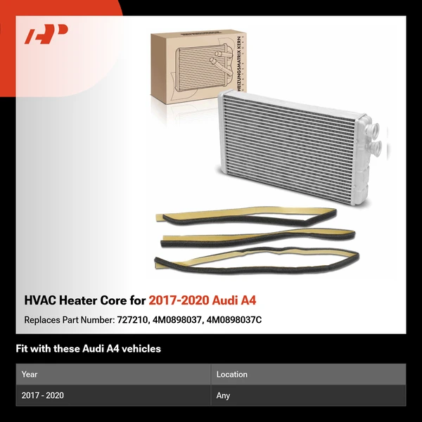 HVAC Heater Core for 2017-2020 Audi A4