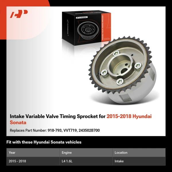 Intake Variable Valve Timing Sprocket for 2015-2018 Hyundai Sonata