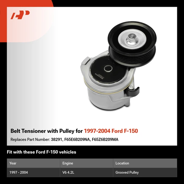 Belt Tensioner with Pulley for 1997-2004 Ford F-150