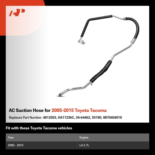 AC Suction Hose for 2005-2015 Toyota Tacoma
