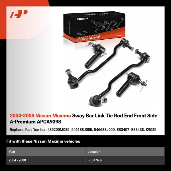 2004-2008 Nissan Maxima Sway Bar Link Tie Rod End Front Side A-Premium APCA9393