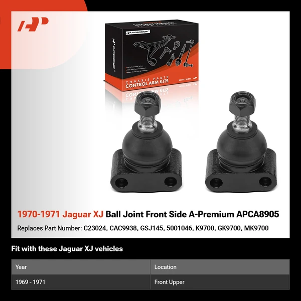 1970-1971 Jaguar XJ Ball Joint Front Side A-Premium APCA8905