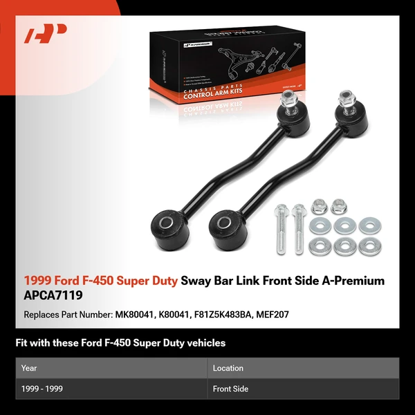 1999 Ford F-450 Super Duty Sway Bar Link Front Side A-Premium APCA7119