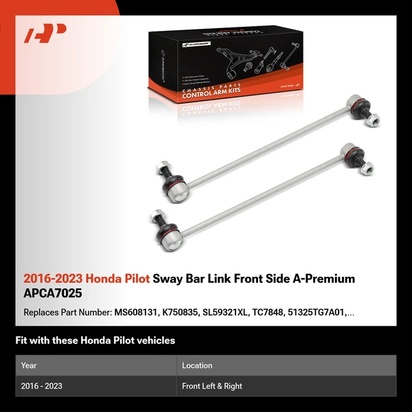 2016-2023 Honda Pilot Sway Bar Link Front Side A-Premium APCA7025