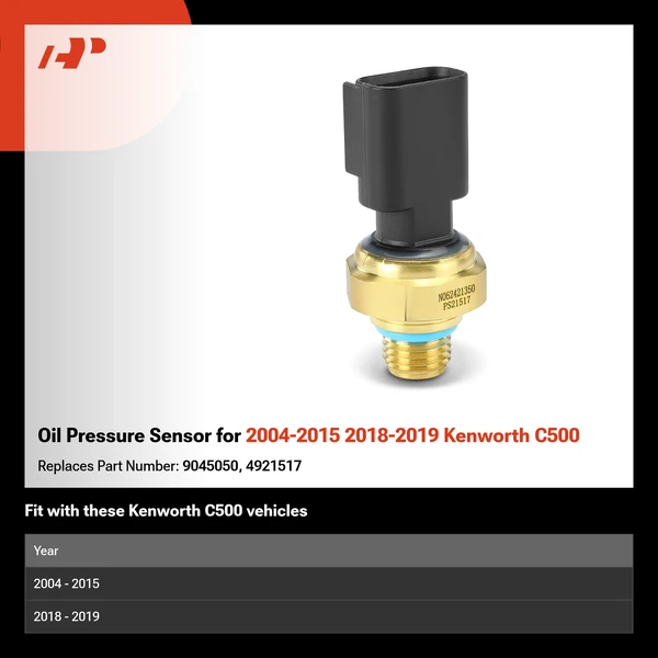 Oil Pressure Sensor for 2004-2015 2018-2019 Kenworth C500