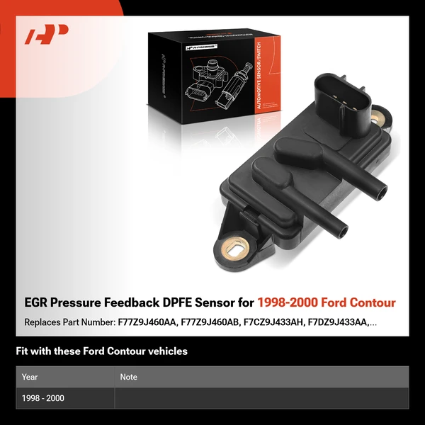 EGR Pressure Feedback DPFE Sensor for 1998-2000 Ford Contour