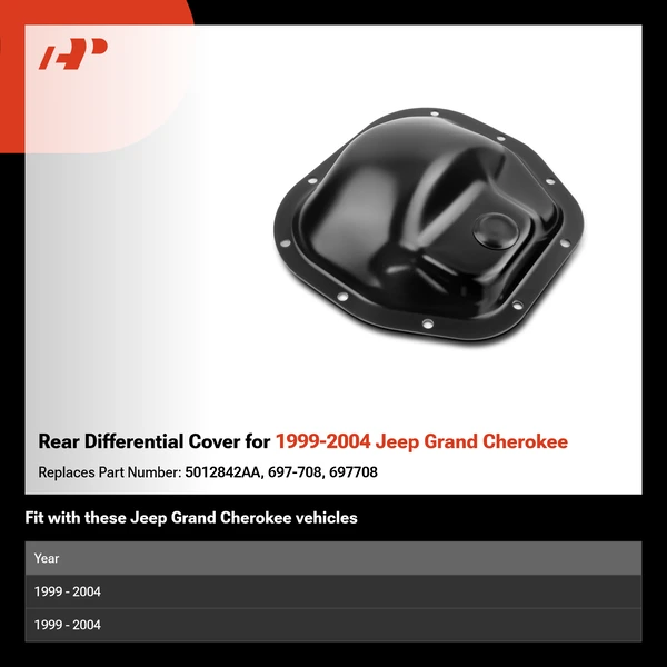 Rear Differential Cover for 1999-2004 Jeep Grand Cherokee