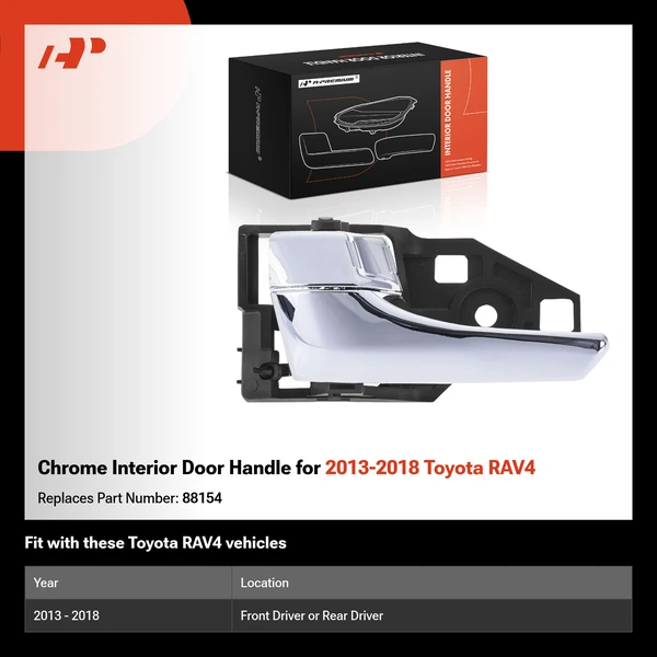 Chrome Interior Door Handle for 2013-2018 Toyota RAV4