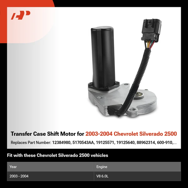 Transfer Case Shift Motor for 2003-2004 Chevrolet Silverado 2500