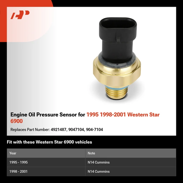 Engine Oil Pressure Sensor for 1995 1998-2001 Western Star 6900