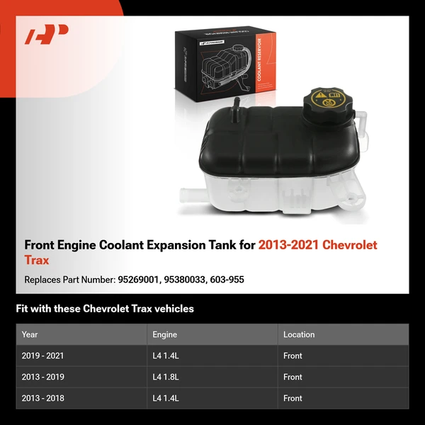Front Engine Coolant Expansion Tank for 2013-2021 Chevrolet Trax