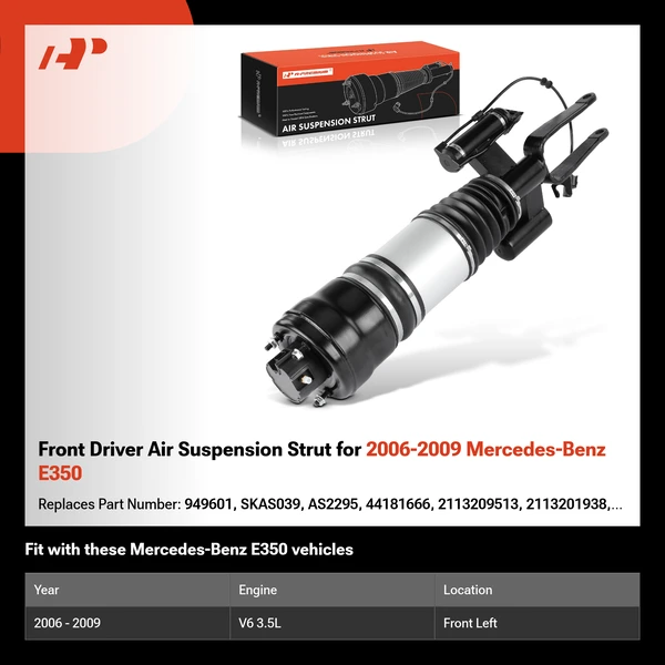 Front Driver Air Suspension Strut for 2006-2009 Mercedes-Benz E350