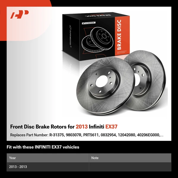 Front Disc Brake Rotors for 2013 Infiniti EX37