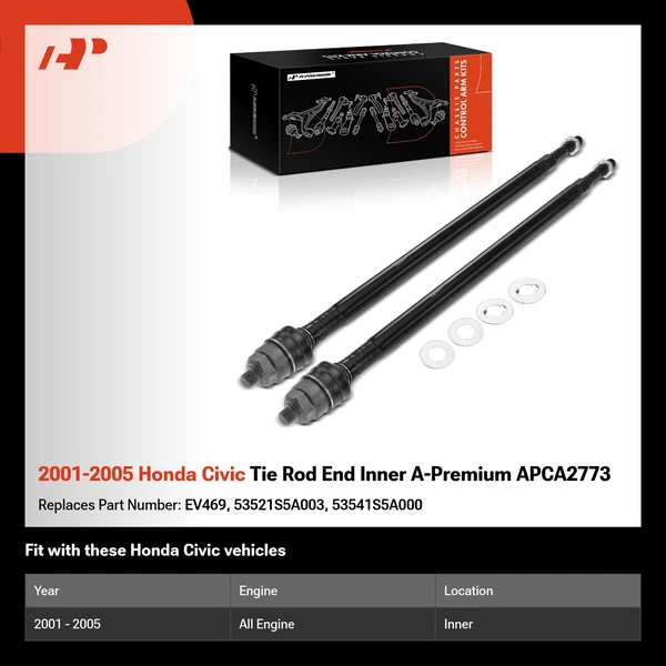2001-2005 Honda Civic Tie Rod End Inner A-Premium APCA2773