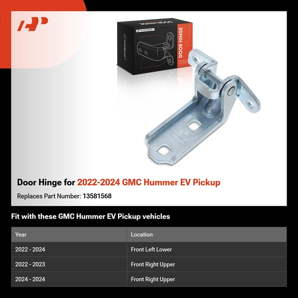 Door Hinge for 2022-2024 GMC Hummer EV Pickup