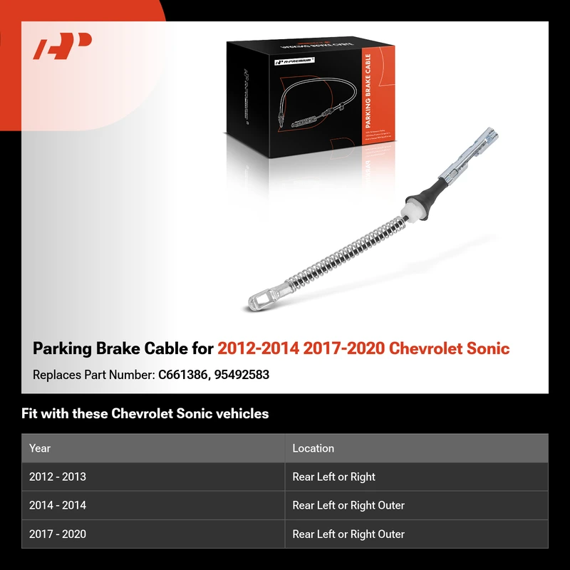 Parking Brake Cable for 2012-2014 2017-2020 Chevrolet Sonic