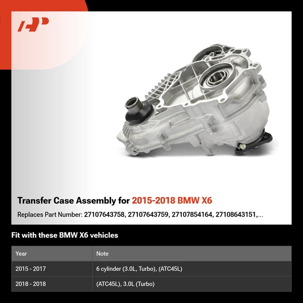 Transfer Case Assembly for 2015-2018 BMW X6