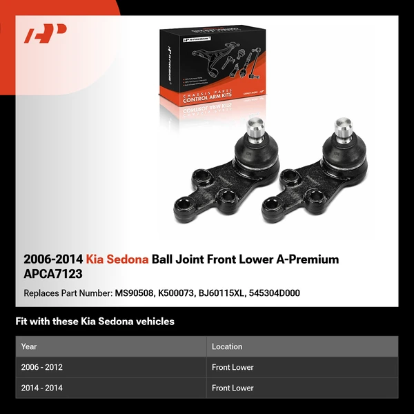 2006-2014 Kia Sedona Ball Joint Front Lower A-Premium APCA7123