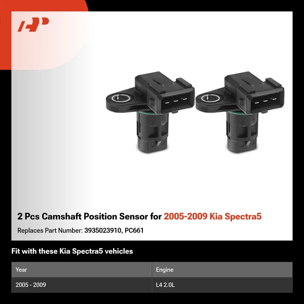 2 Pcs Camshaft Position Sensor for 2005-2009 Kia Spectra5