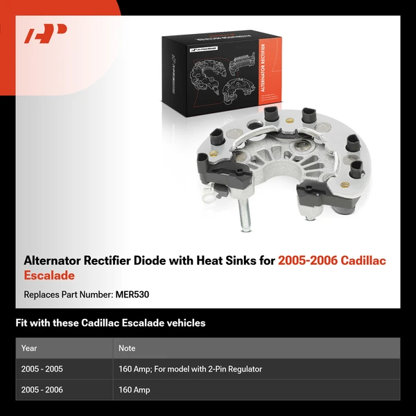 Alternator Rectifier Diode with Heat Sinks for 2005-2006 Cadillac Escalade