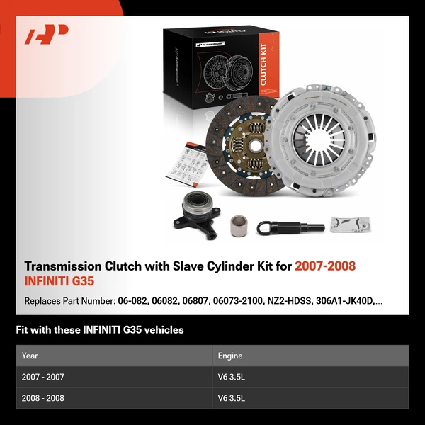Transmission Clutch with Slave Cylinder Kit for 2007-2008 INFINITI G35