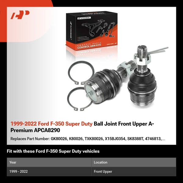 1999-2022 Ford F-350 Super Duty Ball Joint Front Upper A-Premium APCA8290