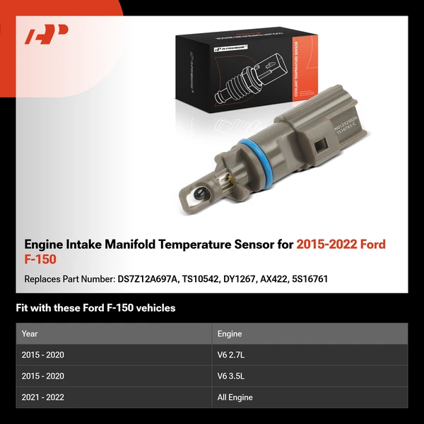 Engine Intake Manifold Temperature Sensor for 2015-2022 Ford F-150