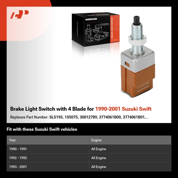 Brake Light Switch with 4 Blade for 1990-2001 Suzuki Swift