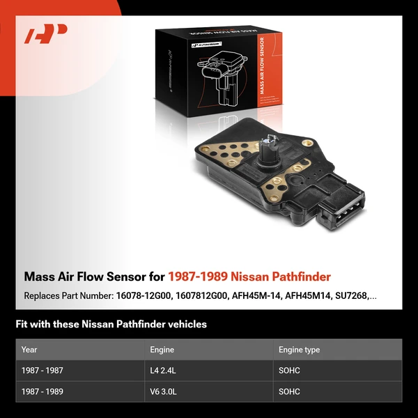 Mass Air Flow Sensor for 1987-1989 Nissan Pathfinder