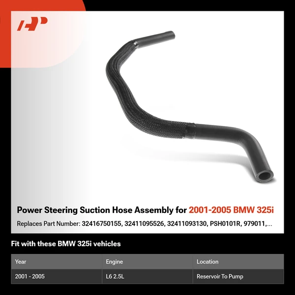 Power Steering Suction Hose Assembly for 2001-2005 BMW 325i