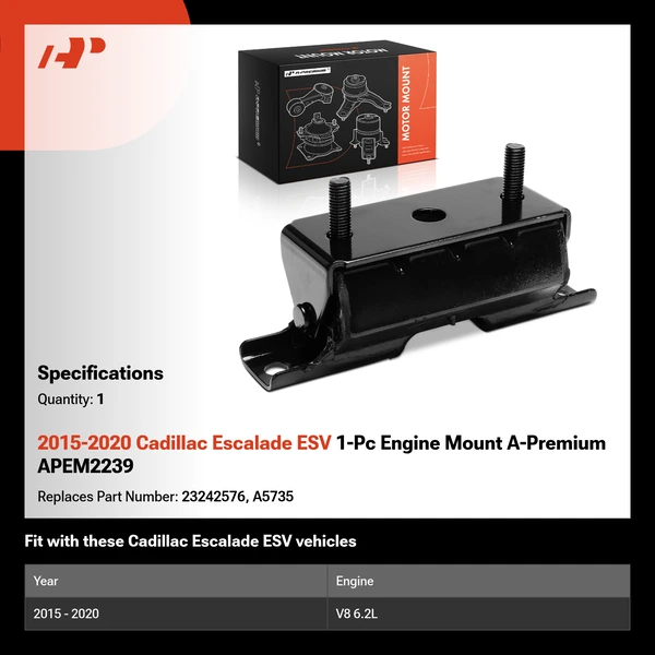 2015-2020 Cadillac Escalade ESV 1-Pc Engine Mount A-Premium APEM2239