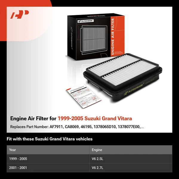 Engine Air Filter for 1999-2005 Suzuki Grand Vitara