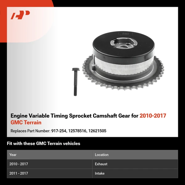 Engine Variable Timing Sprocket Camshaft Gear for 2010-2017 GMC Terrain