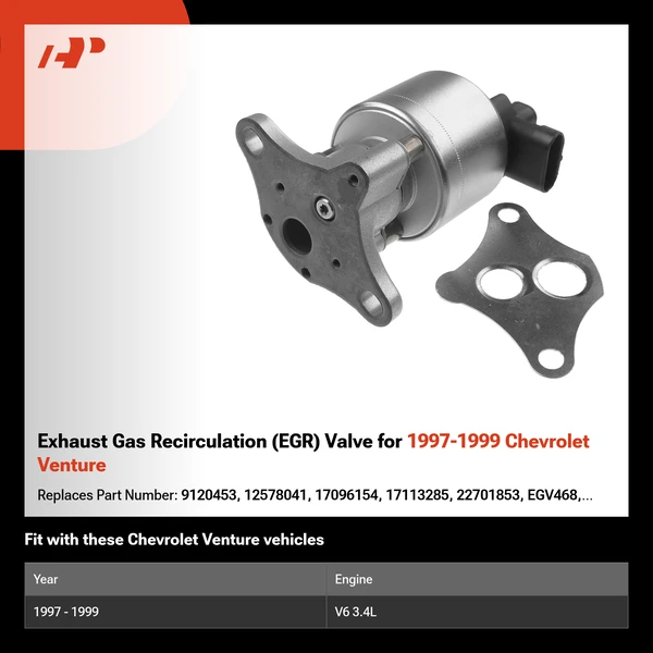 Exhaust Gas Recirculation (EGR) Valve for 1997-1999 Chevrolet Venture