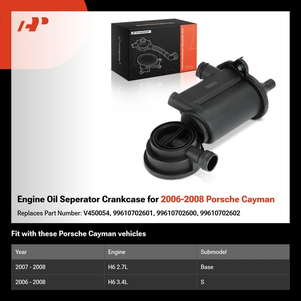 Engine Oil Seperator Crankcase for 2006-2008 Porsche Cayman