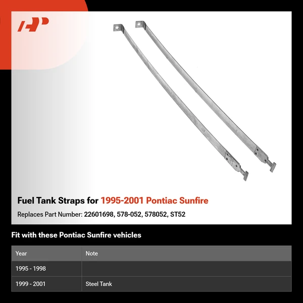 Fuel Tank Straps for 1995-2001 Pontiac Sunfire