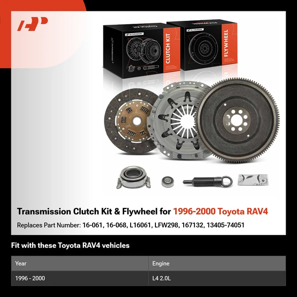 Transmission Clutch Kit & Flywheel for 1996-2000 Toyota RAV4
