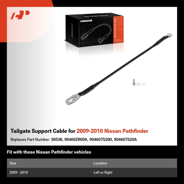 Tailgate Support Cable for 2009-2010 Nissan Pathfinder