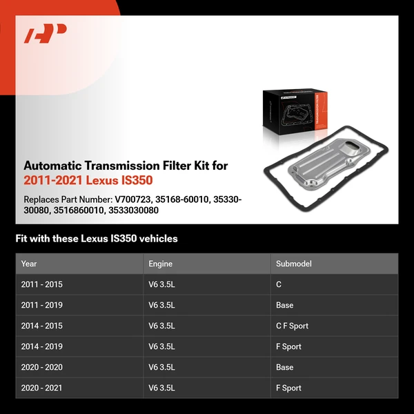 Automatic Transmission Filter Kit for 2011-2021 Lexus IS350