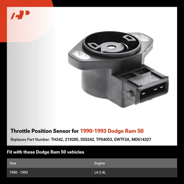 Throttle Position Sensor for 1990-1993 Dodge Ram 50
