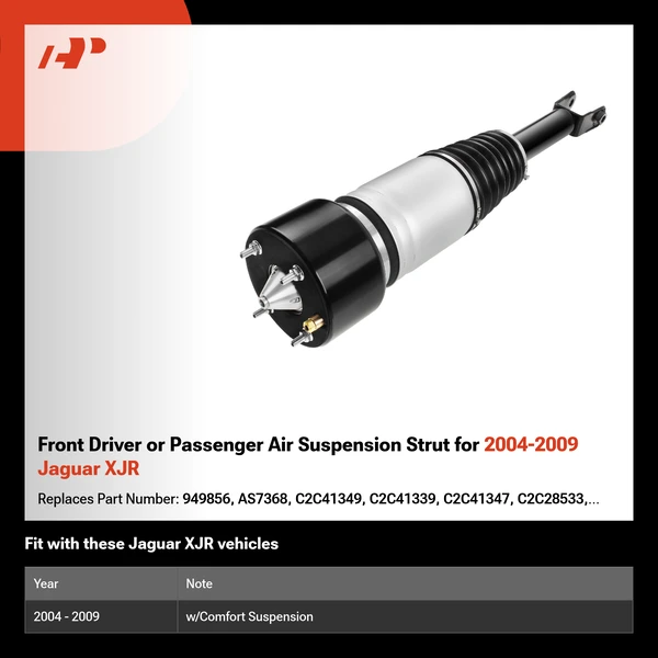 Front Driver or Passenger Air Suspension Strut for 2004-2009 Jaguar XJR