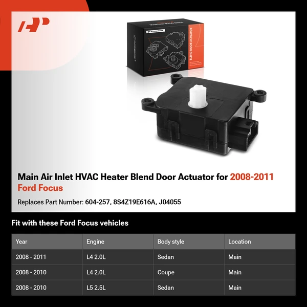 Main Air Inlet HVAC Heater Blend Door Actuator for 2008-2011 Ford Focus
