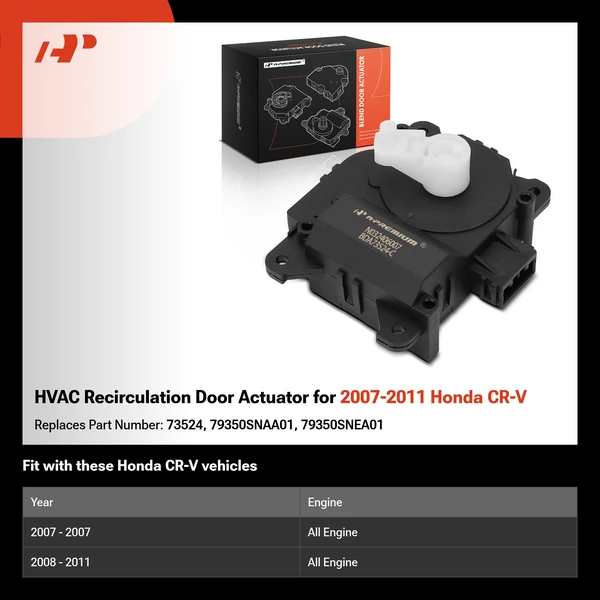 HVAC Recirculation Door Actuator for 2007-2011 Honda CR-V