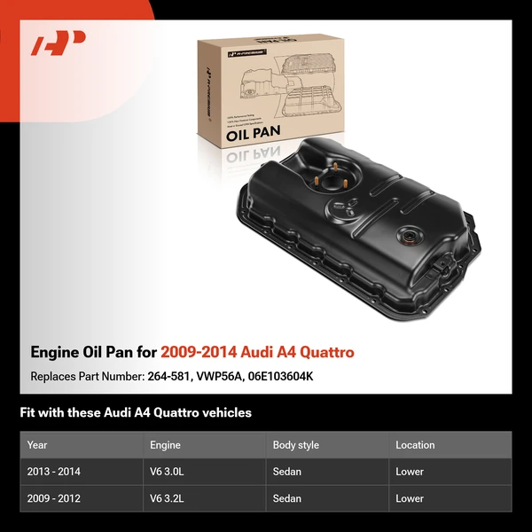 Engine Oil Pan for 2009-2014 Audi A4 Quattro